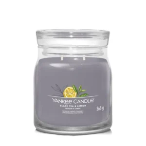ŚWIECA ZAPACHOWA YANKEE CANDLE ŚREDNIA BLACK TEA & LEMON