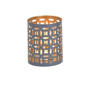 COUNTRY CANDLE KOMINEK DO WOSKÓW ZAPACHOWYCH METALOWY LAMPION SZARY