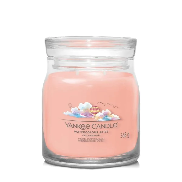 ŚWIECA ZAPACHOWA YANKEE CANDLE ŚREDNIA WATERCOLOUR SKIES