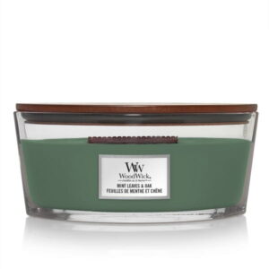 ŚWIECA ZAPACHOWA ELIPSA WOODWICK MINT LEAVES AND OAK