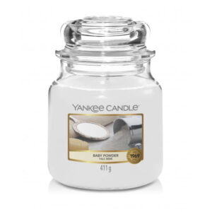 ŚWIECA ZAPACHOWA YANKEE CANDLE ŚREDNIA BABY POWDER