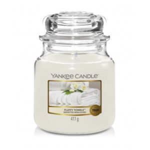 ŚWIECA ZAPACHOWA YANKEE CANDLE ŚREDNIA FLUFFY TOWELS