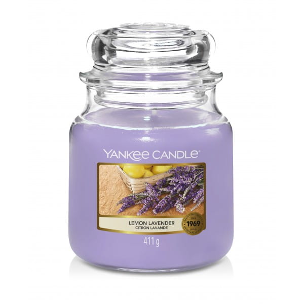 ŚWIECA ZAPACHOWA YANKEE CANDLE ŚREDNIA LEMON LAVENDER