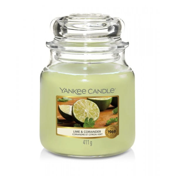 ŚWIECA ZAPACHOWA YANKEE CANDLE ŚREDNIA LIME CORIANDER
