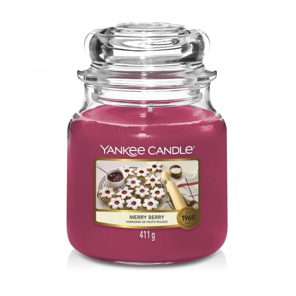 ŚWIECA ZAPACHOWA YANKEE CANDLE ŚREDNIA MERRY BERRY